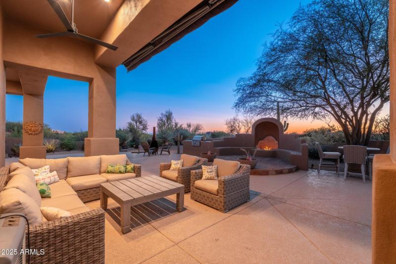Covered Patio At Twilight