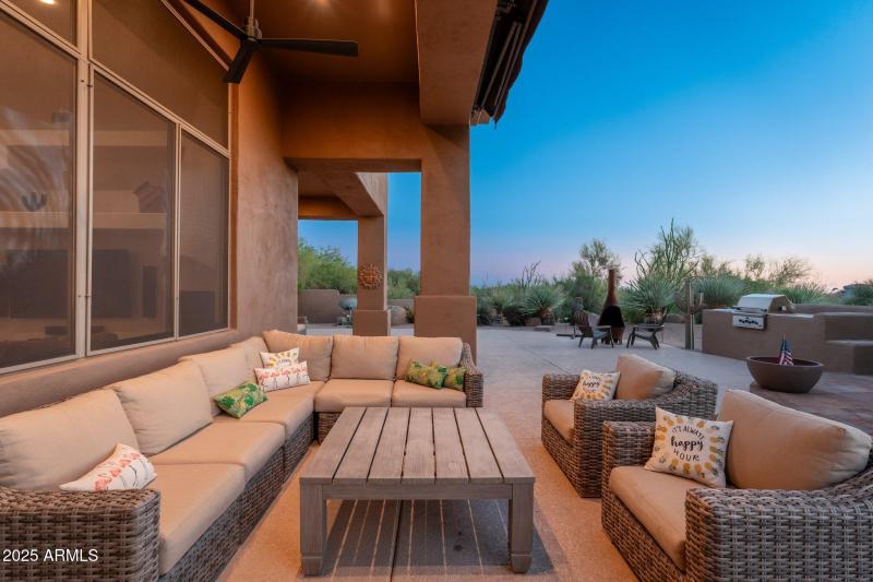 Covered Patio At Twilight