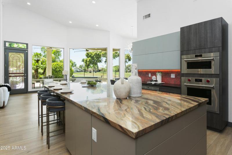 Elegant oversized island