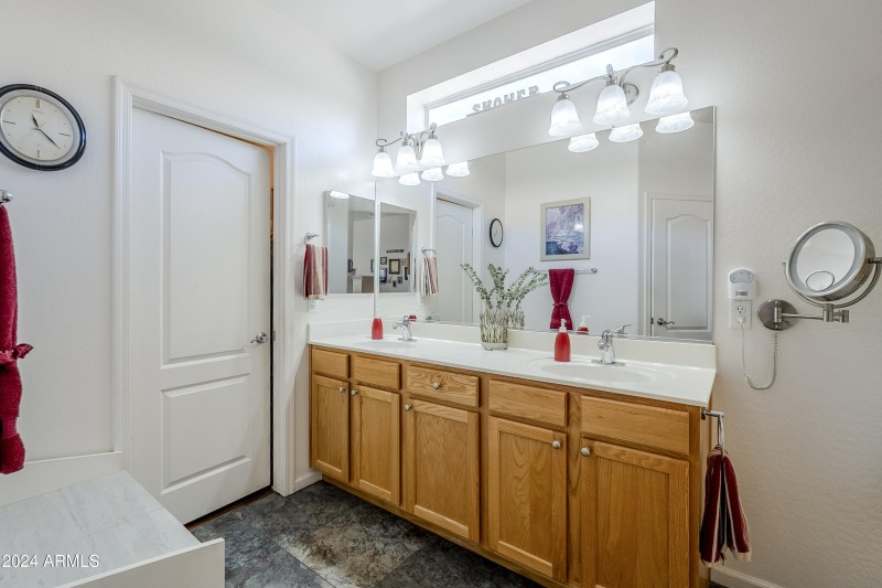 Primary Bathroom before updated cabinets