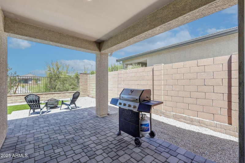 Covered Pavered Back Porch