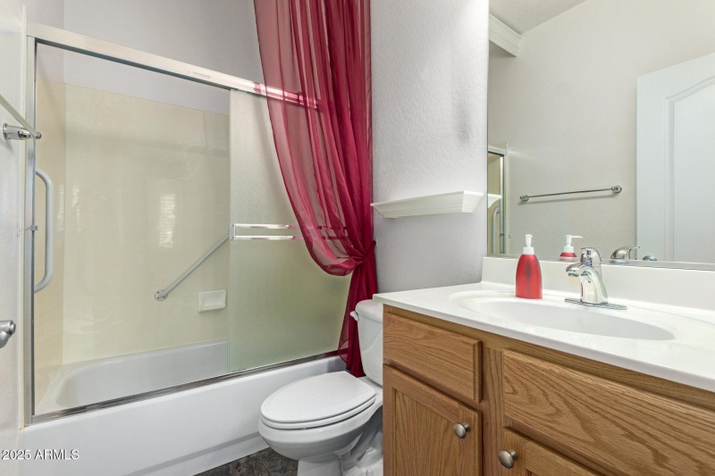 Guest Bathroom before updated cabinets