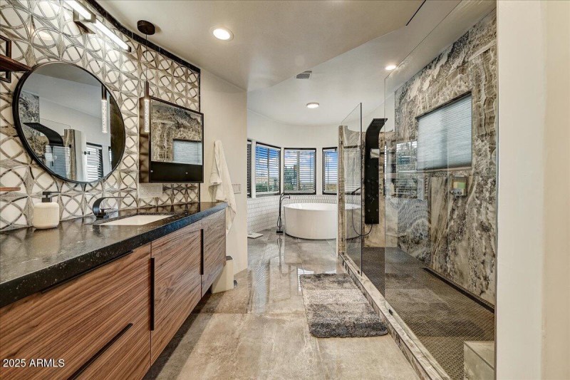 Sleek & Spacious Primary Bath