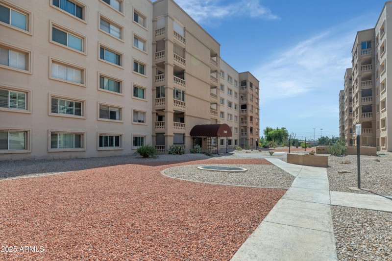 Sidewalks throughout the complex