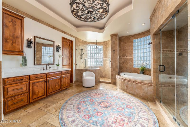 Primary Bath Shower and Tub