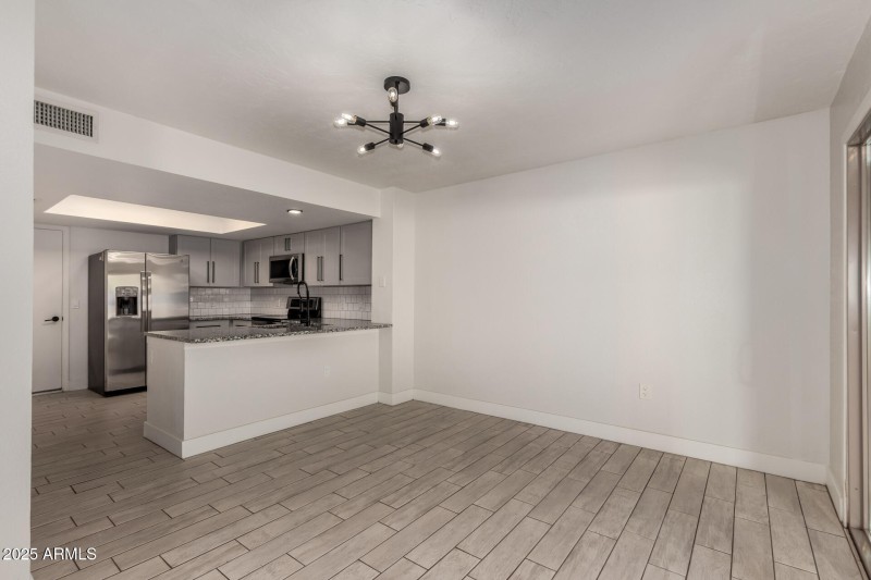 Spacious dining area