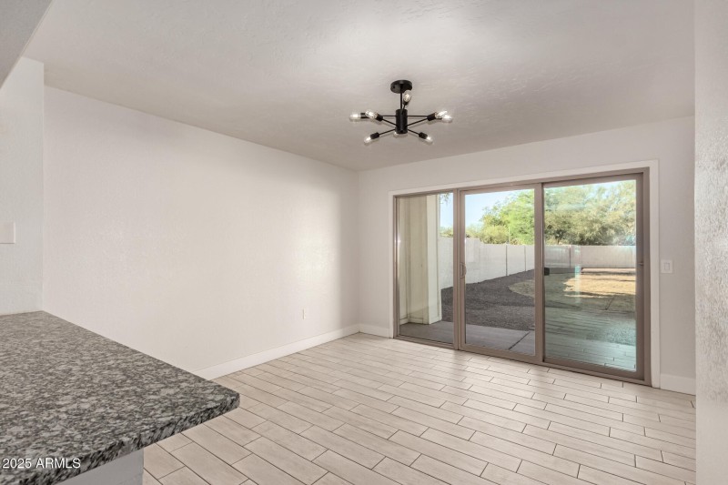 Overlooking the huge backyard