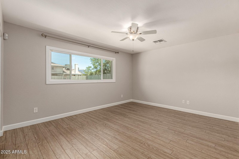 Spacious primary bedroom