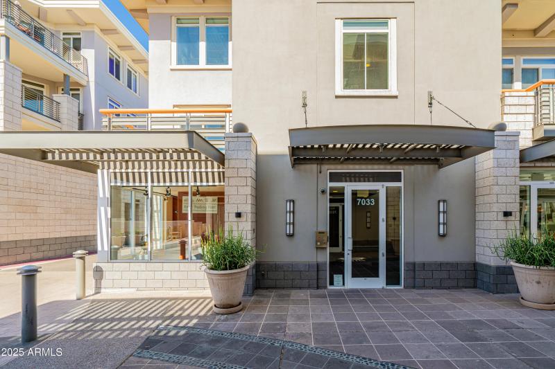 Front door to buiilding