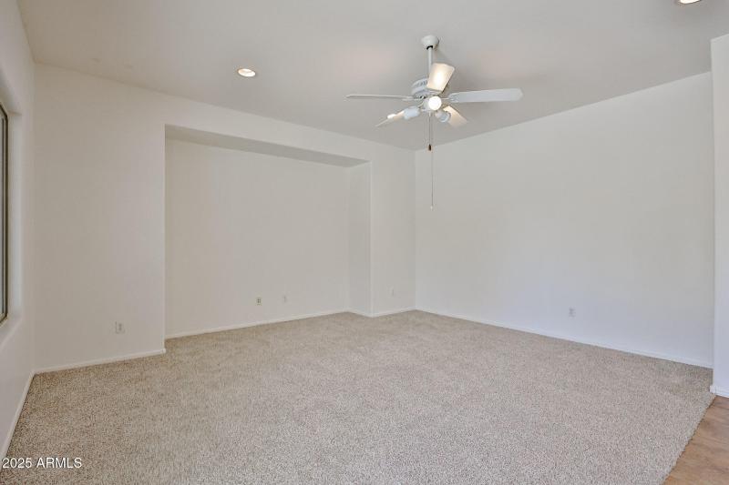 Located off of the kitchen