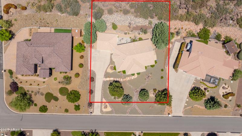 Birds eye North w:line