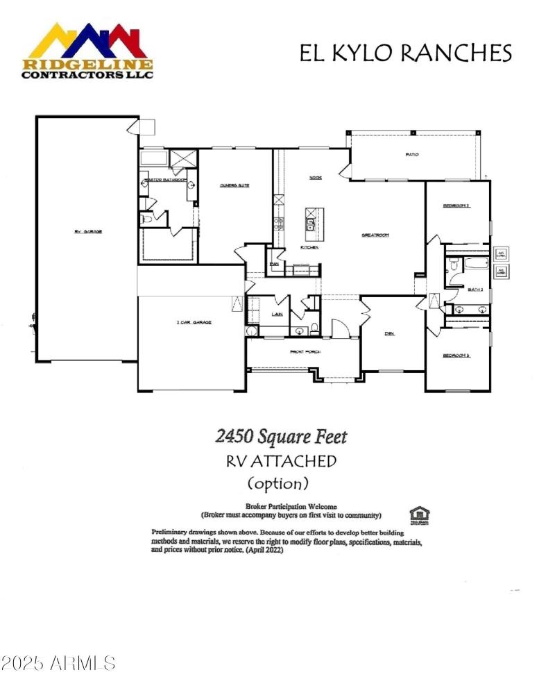 2450 sqft - RV Attached - Left garage