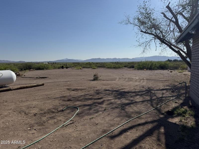 Outside rear of house looking South