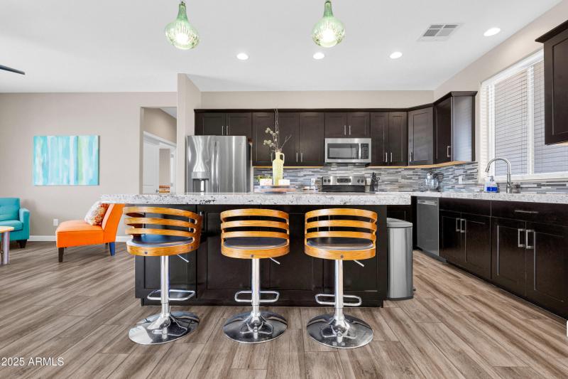 Gourmet Kitchen with Island Bar