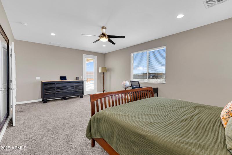 Versatile Bedroom with Patio View