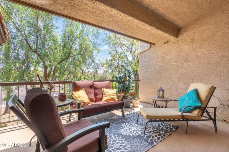 Private covered Patio