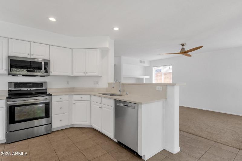 Kitchen Open to Living Area