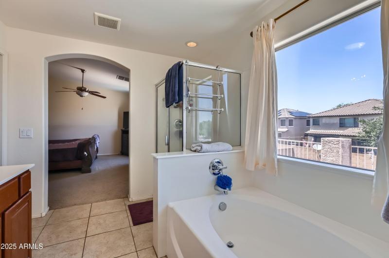 Primary bath separate tub and shower