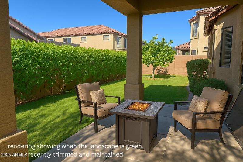 rendering showing when the landscape is