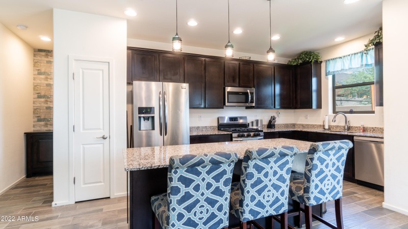 Kitchen and view of Master Bedroom entra