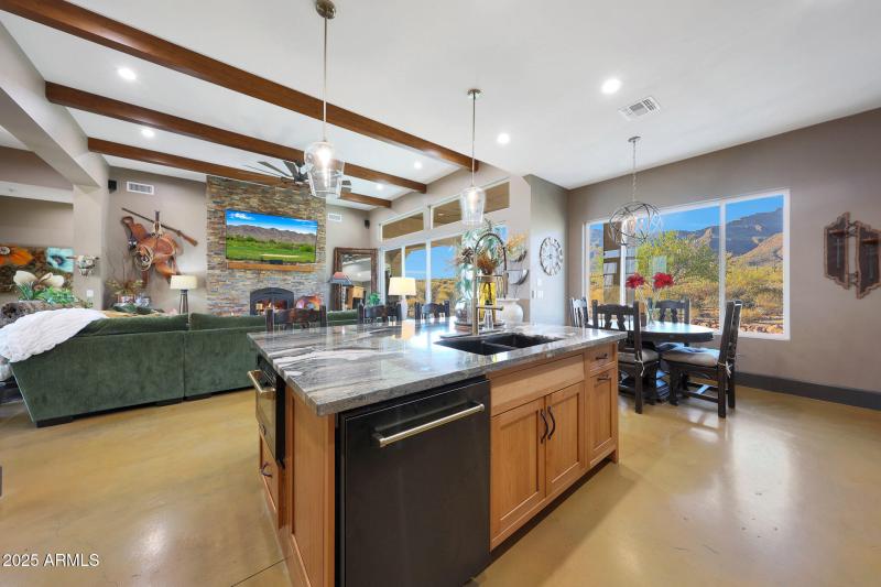 Kitchen overlooking great room