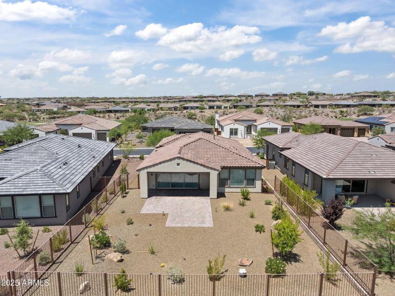 Fully fenced backyard
