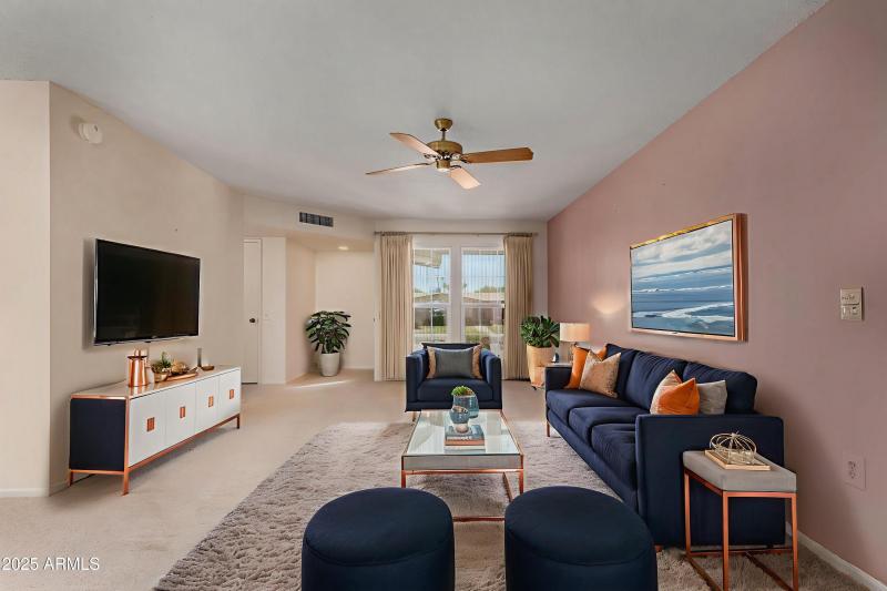 Virtually Staged Living Room