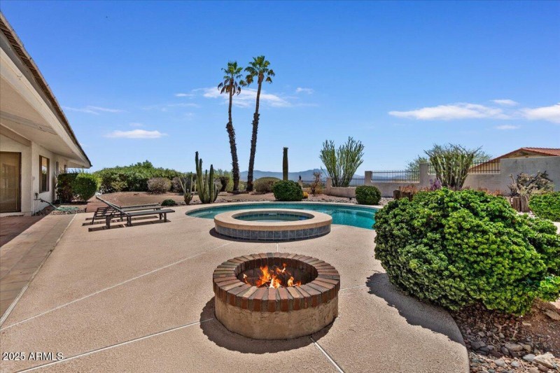 43-Back yard firepit and pool