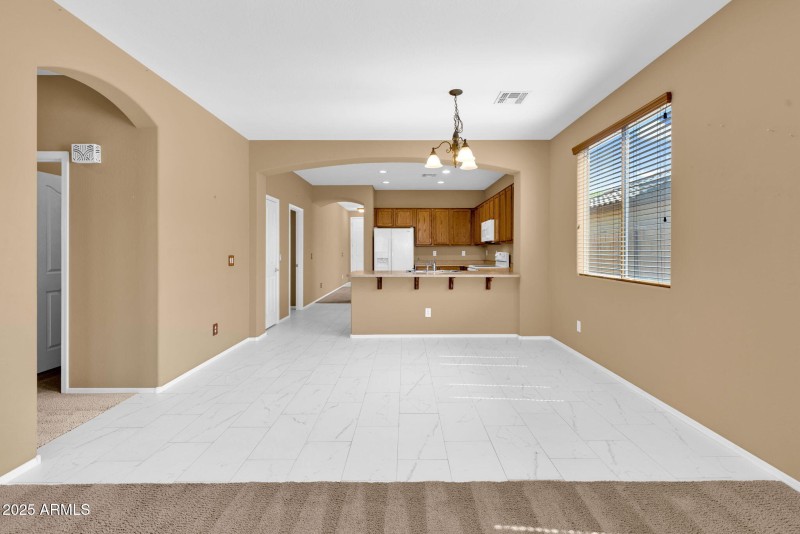 Living room to dining room