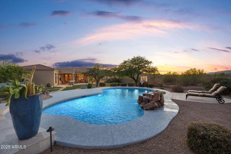 Sunset view from fire pit