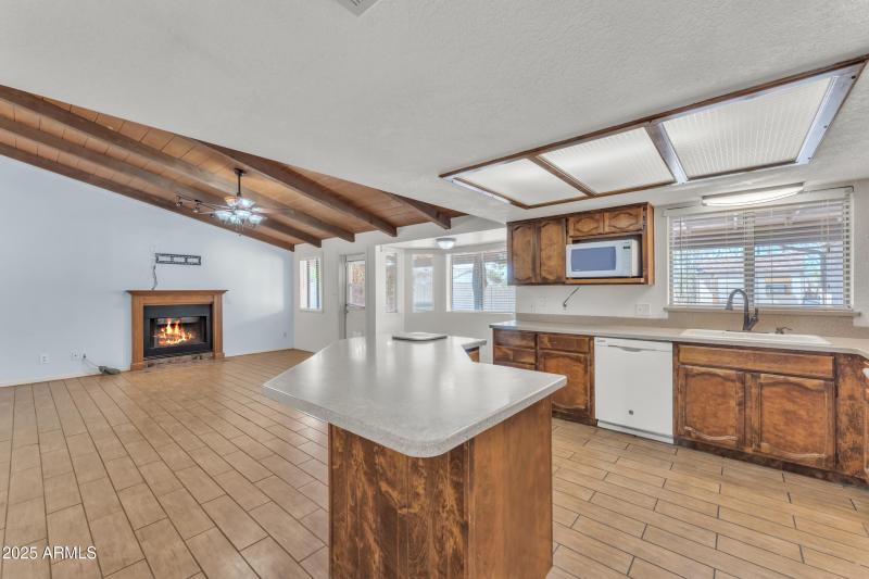 Kitchen and living room