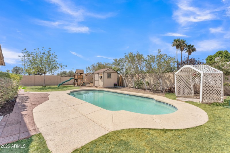 Large backyard pool