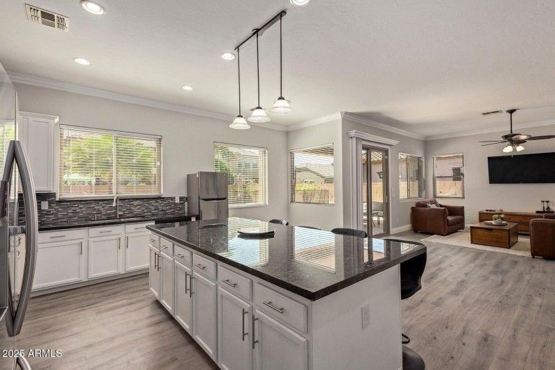 Virtually Staged Kitchen:Living Room