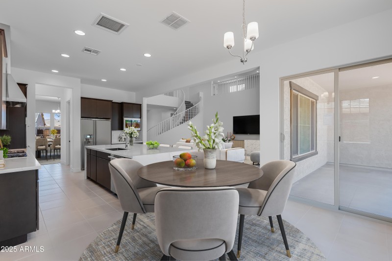 DINING, KITCHEN AND GREAT ROOM