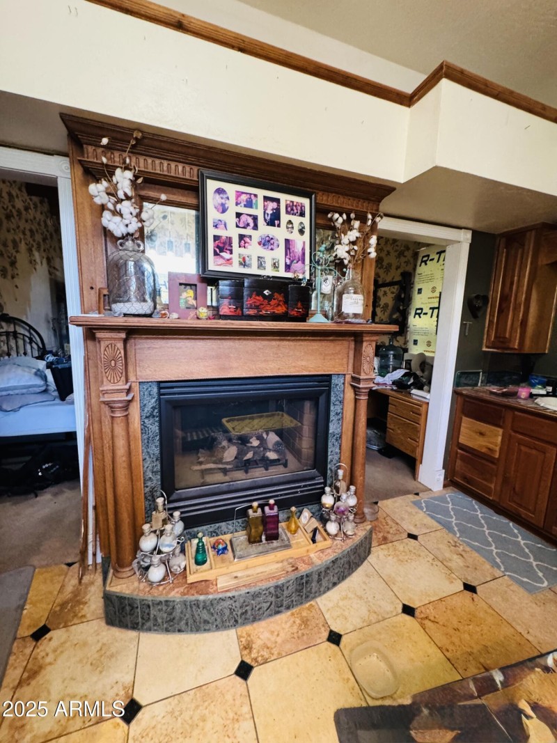 Side 1 of main master fireplace