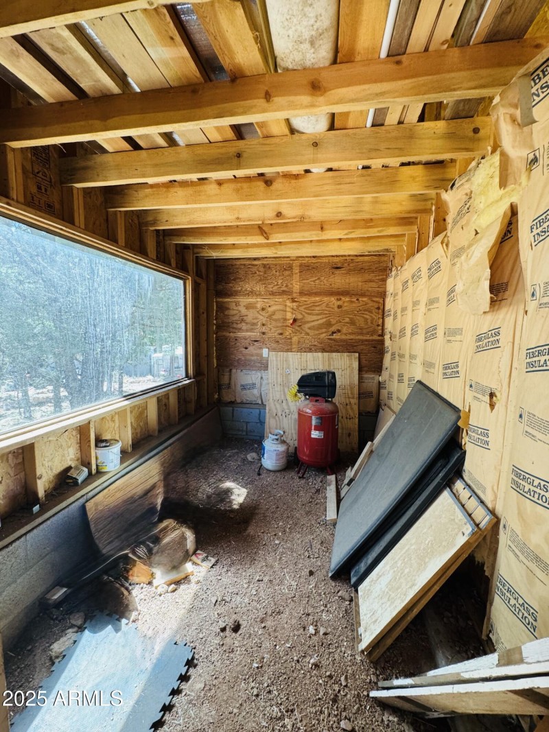 Enclosed room in barn