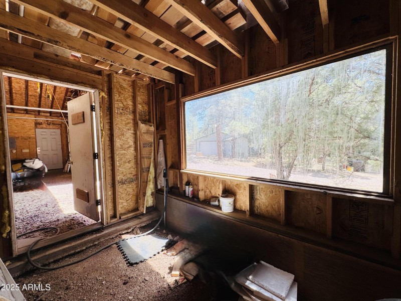 Enclosed room in barn