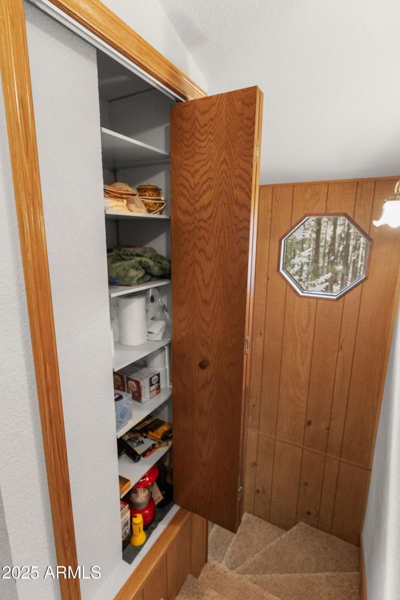 Top of stairway closet