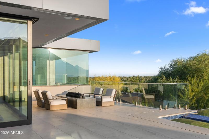 68-backyard fireplace off primary bedroo