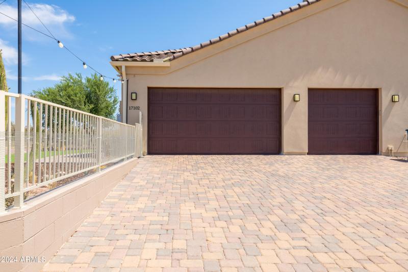 3 Car Garage - Paver Driveway