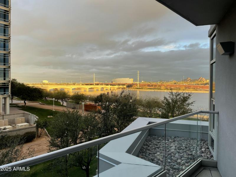 Nighttime Balcony View