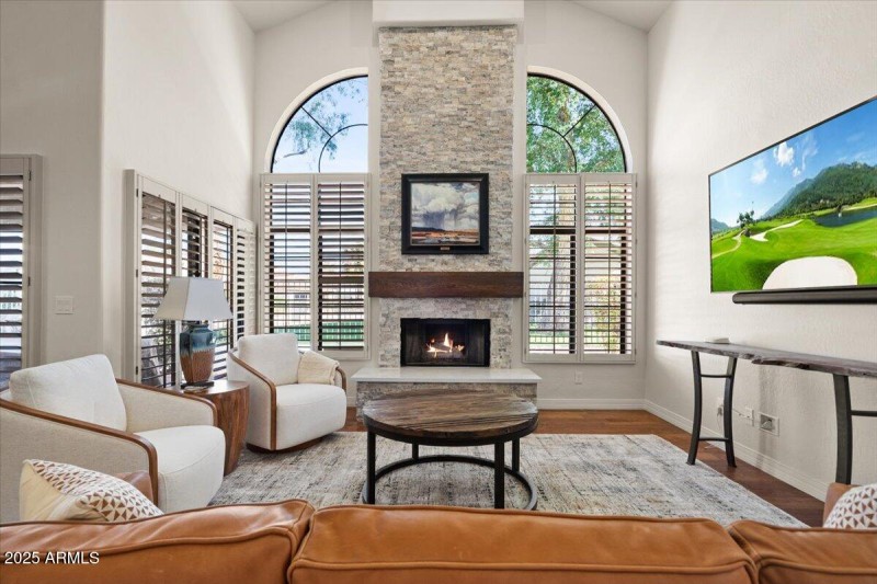 Living Room with Fireplace