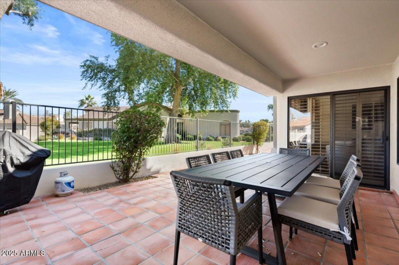 Side Patio with Covered Dining