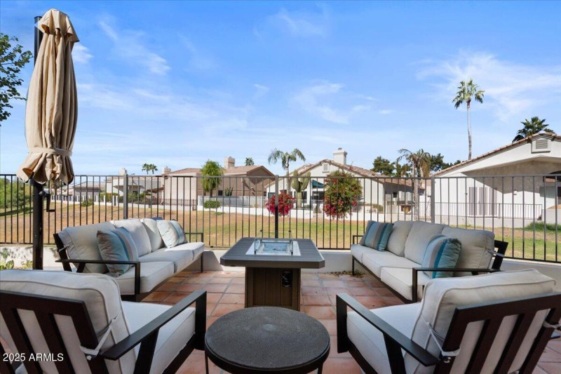 Private Back Patio Seating