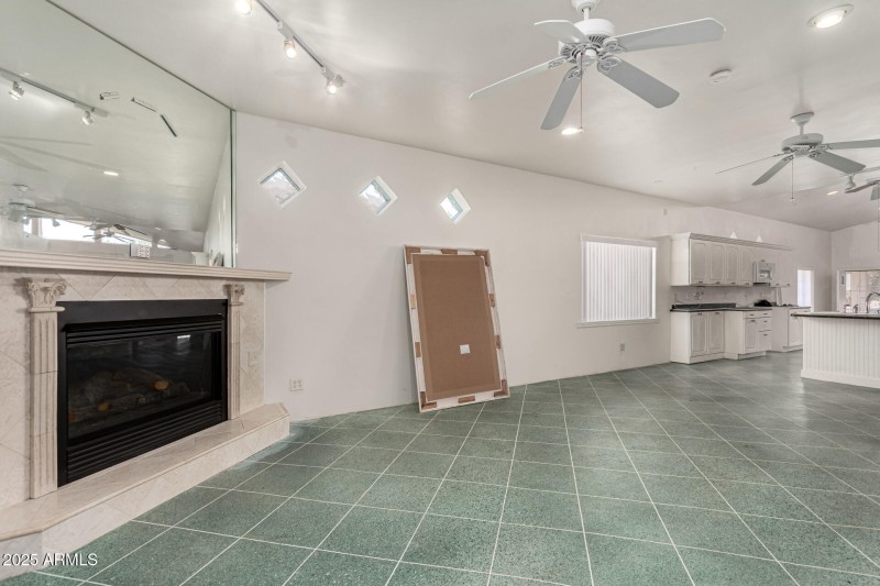 Great room fireplace