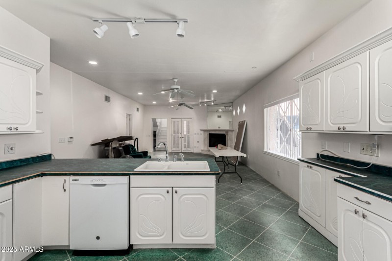 Kitchen opens to great room