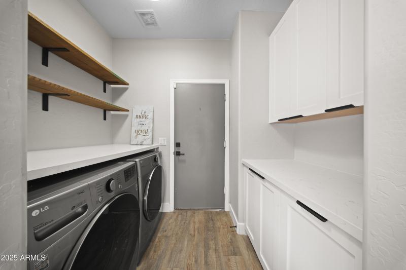 downstairs laundry room