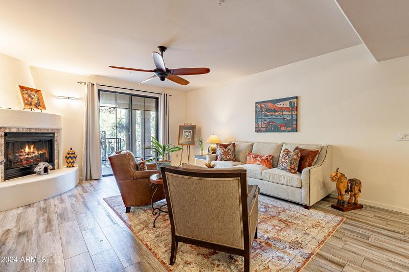 Great Room with Beehive Fireplace