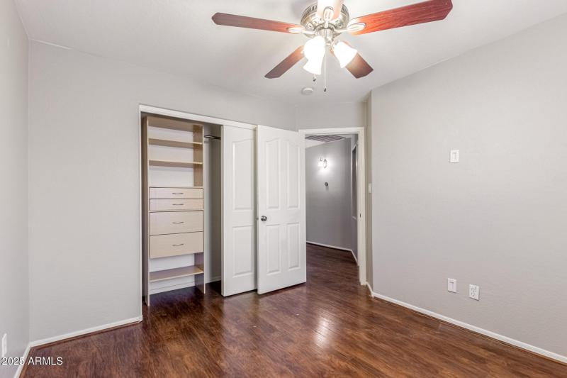 Bedroom with Custom Closet