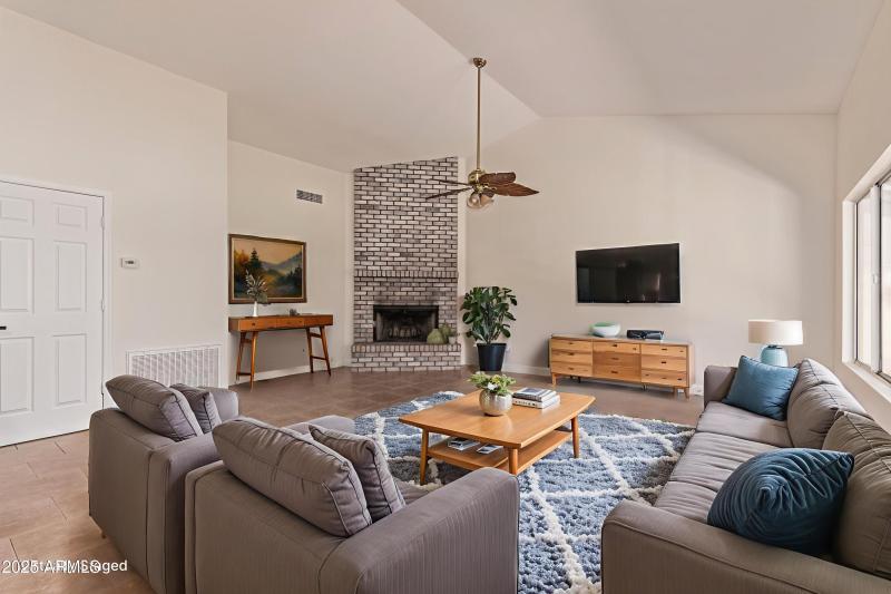 Virtually Staged Family Room